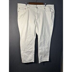 Levi Strauss 541 Jeans Mens W44 L30 White Denim Relaxed Tapered Athletic Stretch